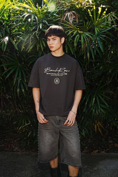 BackRow " First Collective " Ash Black Tee